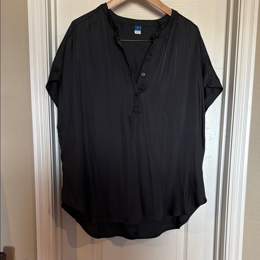Black Short Sleeve Blouse